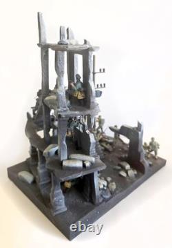 1/35 WWII Custom Urban Battle Diorama US Army vs German Soldiers Ruined Building