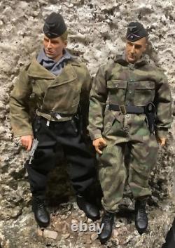 1/6 WWII Dragon/BBi German Army Camo Panzer Tank Pair (2) Duo Normandy 1944
