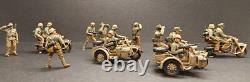 1/72 WWII German Army Battlefields of Africa Painted Model(4 motorcycles, 14men)