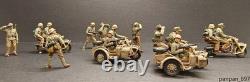 1/72 WWII German Army Battlefields of Africa Painted Model(4 motorcycles, 14men)