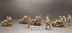 1/72 WWII German Army Battlefields of Africa Painted Model(4 motorcycles, 14men)