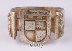 1. Infanterie-Division German Ring WW2 WWII Germany Shield Goth Gothic Horror