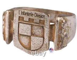 1. Infanterie-Division German Ring WW2 WWII Germany Shield Goth Gothic Horror