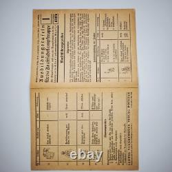 1936 WWII German Army Kraftfahrkampftruppe Motorized Hand Signal Chart Manual