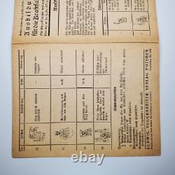 1936 WWII German Army Kraftfahrkampftruppe Motorized Hand Signal Chart Manual