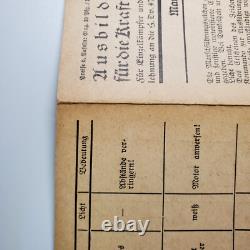 1936 WWII German Army Kraftfahrkampftruppe Motorized Hand Signal Chart Manual