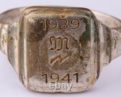 1939 Signal mechanic 1941 WW2 German ring WWII Germany Army Wehrmacht Gothic art