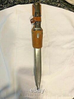 1940 WWII German Army Weyersberg K98 Rifle Bayonet withBelt Frog