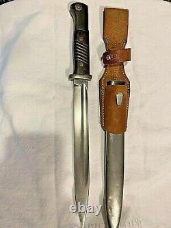 1940 WWII German Army Weyersberg K98 Rifle Bayonet withBelt Frog