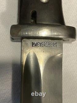 1940 WWII German Army Weyersberg K98 Rifle Bayonet withBelt Frog