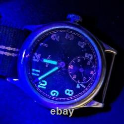 1940s RECTA Military DH Wristwatch 15 Jewels Vintage German Army WWII 33mm Watch