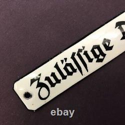 1941 Wwii Ww2 German Wehrmacht Army Military Embossed Spatial Enamel Sign Plate