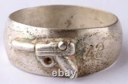1942 German ring WW2 Wehrmacht Force Army WWII Pistole Parabellum Luger P08 Sz12