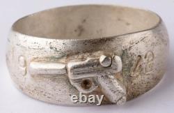 1942 German ring WW2 Wehrmacht Force Army WWII Pistole Parabellum Luger P08 Sz12