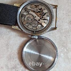 1942 HELVETIA German Army DH Watch Ref. 3190 15 Jewels WWII Wristwatch 34mm