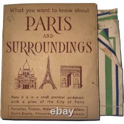 1942 WWII Paris France Tourist Map German Occupation SERP Guide Militaria