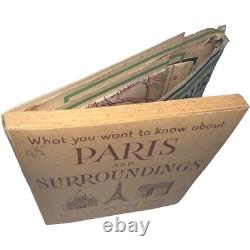 1942 WWII Paris France Tourist Map German Occupation SERP Guide Militaria
