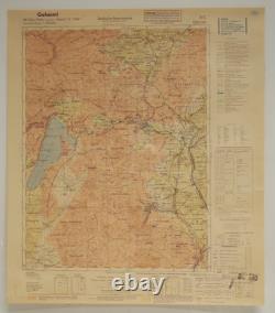 1943 German Army Map Military Edessa Double Sided OKH STDH WWII Era Troop Issue