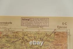 1943 German Army Map Military Edessa Double Sided OKH STDH WWII Era Troop Issue
