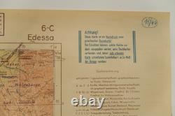 1943 German Army Map Military Edessa Double Sided OKH STDH WWII Era Troop Issue