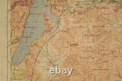 1943 German Army Map Military Edessa Double Sided OKH STDH WWII Era Troop Issue