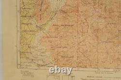 1943 German Army Map Military Edessa Double Sided OKH STDH WWII Era Troop Issue