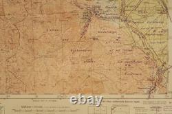 1943 German Army Map Military Edessa Double Sided OKH STDH WWII Era Troop Issue