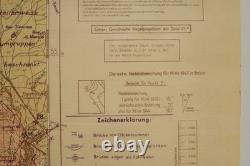 1943 German Army Map Military Edessa Double Sided OKH STDH WWII Era Troop Issue
