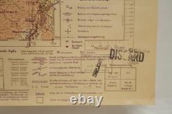 1943 German Army Map Military Edessa Double Sided OKH STDH WWII Era Troop Issue