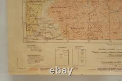 1943 German Army Map Military Edessa Double Sided OKH STDH WWII Era Troop Issue