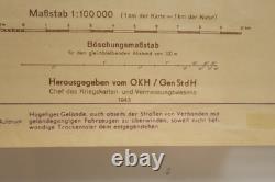 1943 German Army Map Military Edessa Double Sided OKH STDH WWII Era Troop Issue