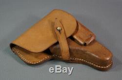 1943 WWII German Army Officers Walther PP PPK Pistol Gun Leather Holster Marked