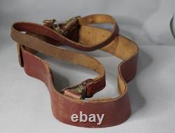 1943 WWII Military German Heer Army Officer's Uniform Leather Belt Cross Strap