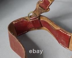 1943 WWII Military German Heer Army Officer's Uniform Leather Belt Cross Strap