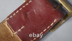 1943 WWII Military German Heer Army Officer's Uniform Leather Belt Cross Strap
