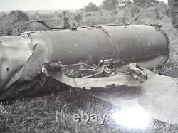 1944 Army Signal Corps Confidential WWII Crashed German Airplane Aufbocken Photo