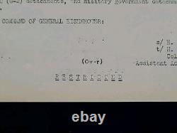 1945 German WWII US Army War Military Document Removal Nazis General Eisenhower 1945 German WWII US Army War Military Document Removal Nazis General Eisenhower