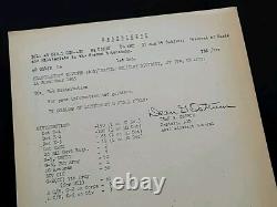 1945 German WWII US Army War Military Document Removal Nazis General Eisenhower