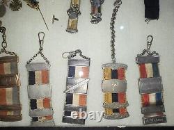 1oo% Original Ww1 Imperial German Army Gold & Silver Watch Fobs Collection Lot