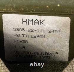 2 Original WWII German/Danish FT-58 Field Telephones