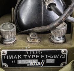2 Original WWII German/Danish FT-58 Field Telephones