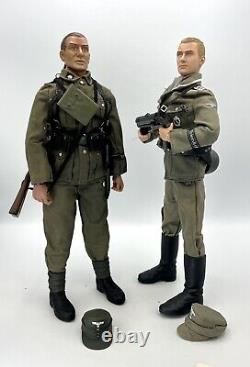 2 X Dragon Models Custom WWII German SS Army Totenkopf Action Figures 16 Lot