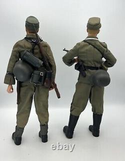 2 X Dragon Models Custom WWII German SS Army Totenkopf Action Figures 16 Lot