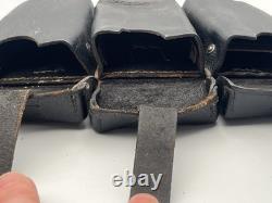 2x Original WW2 German Army Matching Heer Ammo Set Pouch Dated 1941 Field Gear