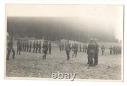 3 VINTAGE 1930s-40s WWII GERMAN ARMY PHOTOS! SOLDIERS IN TRAINING! MARCHING! 5x3