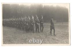 3 VINTAGE 1930s-40s WWII GERMAN ARMY PHOTOS! SOLDIERS IN TRAINING! MARCHING! 5x3