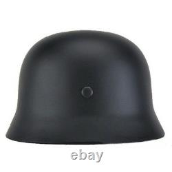 56-61cm Liner Black WW2 German Elite Army M1935 Stahlhelm Retro Style Helmet