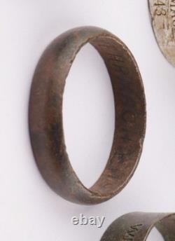 6 pcs WW2 German ring WWII Germany Army Wehrmacht force Jewelry Aluminium Bronze