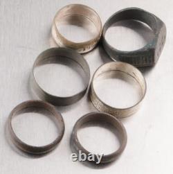 6 pcs WW2 German ring WWII Germany Army Wehrmacht force Jewelry Aluminium Bronze