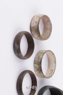 6 pcs WW2 German ring WWII Germany Army Wehrmacht force Jewelry Aluminium Bronze